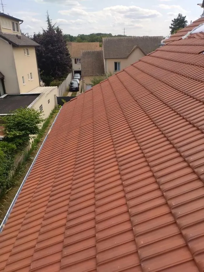 Toiture en tuiles terminée